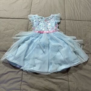 Jona Michelle Light Blue Dress with Pink Details